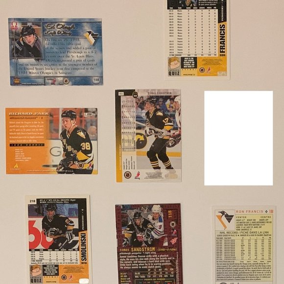 Pittsburgh Penguins Vintage NHL Hockey Cards - Lot of 22 w/ Lemieux , Jagr - Picture 9 of 11